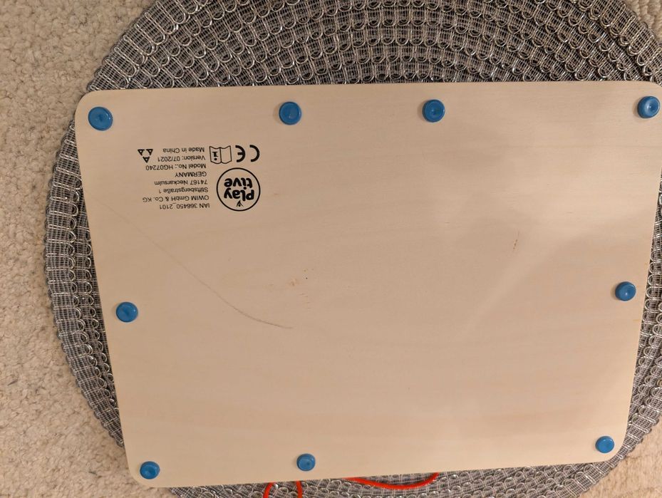 Joc labirint cu bile si magneti montessori din lemn + puzzle lemn