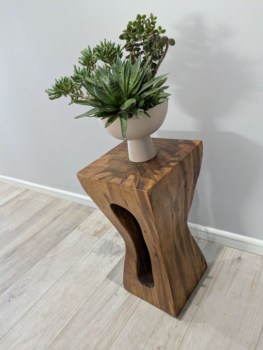 Masa auxiliara/taburet/obiect decor lemn de suar