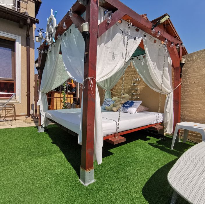 Baldachin plajă piscina Full accesorizat