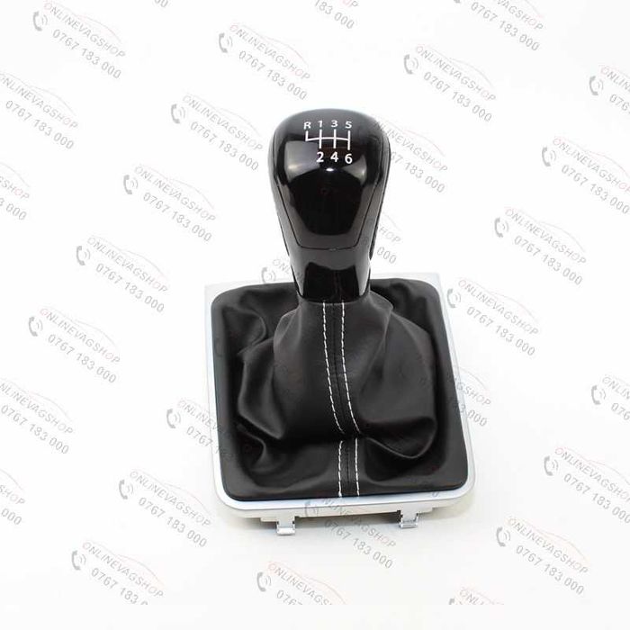 Nuca piele neagra Passat B6,CC,3C,B7 in 5 sau 6 viteze cu manson schimbator