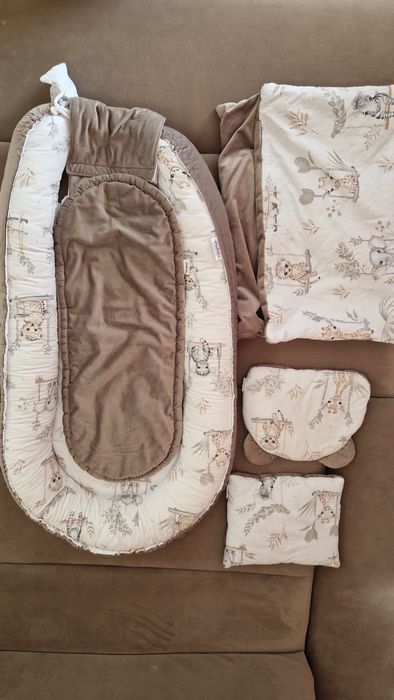 Бебешко гнездо Jukki Happy Jungle Комплект от 5 части Комфорт