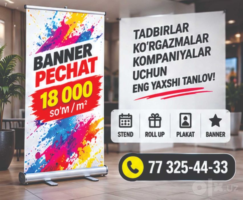 Banner pechat | Reklama banner | Katta formatli pechat