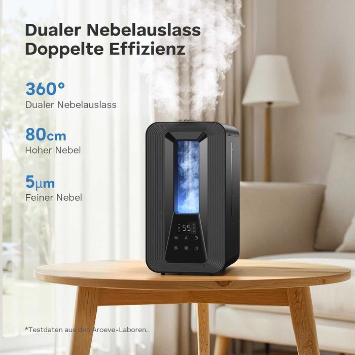 Umidificator AROEVE si aroma diffuser, rezervor 5l, nou!