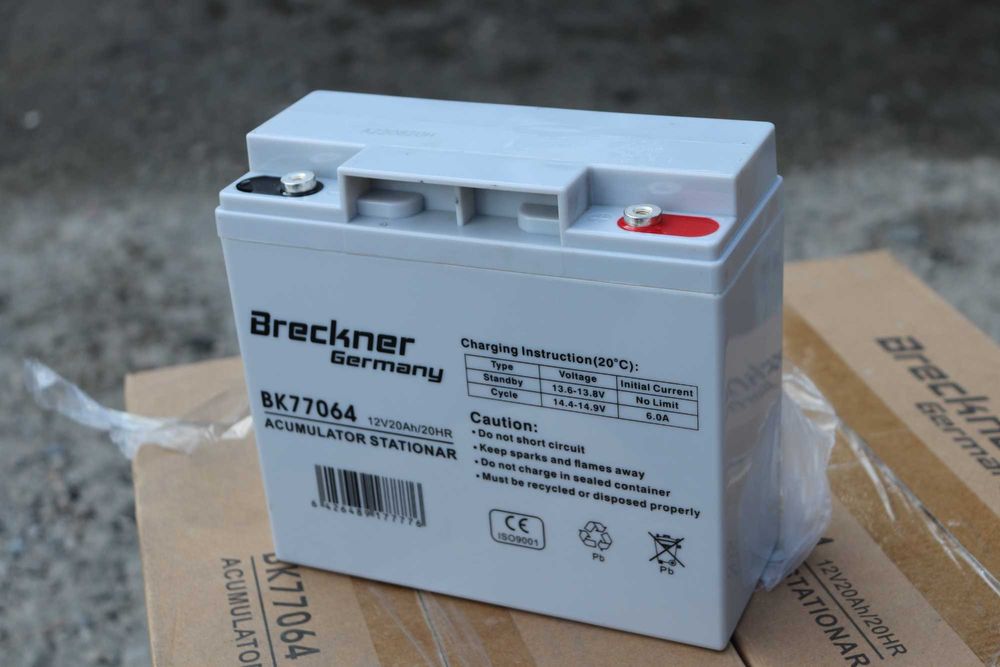 Baterie sistem solar cu gel 12V 20Ah 20HR 181x77x167 Breckner Germany