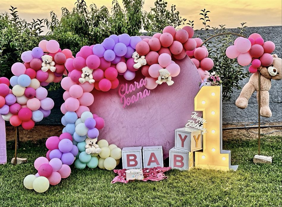 Cifre volumetrice , gender reveal, baloane heliu decor baloane