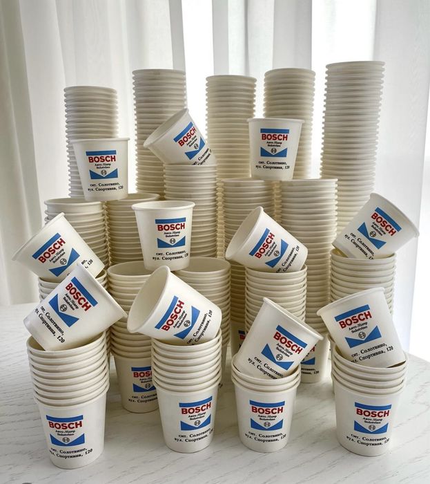 Одноразовая стаканы вашим логотипом bir martalik stakanlar