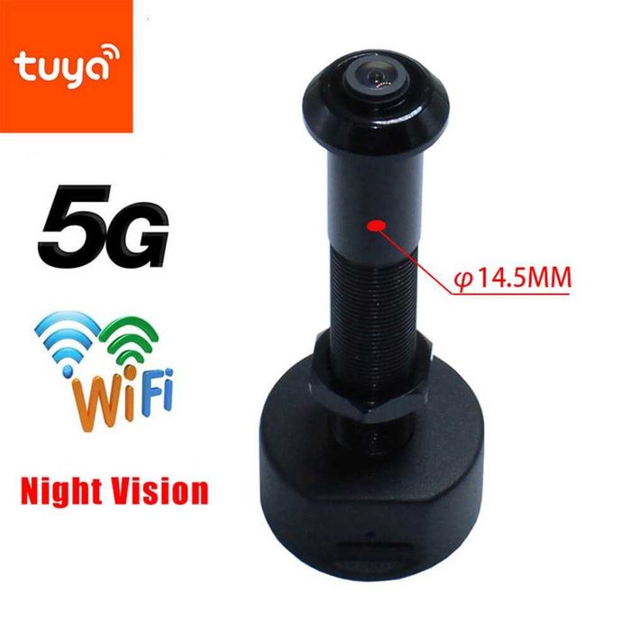 WiFi камера шпионка за врата 2mpx широкоъгълна с нощно виждане Tuya