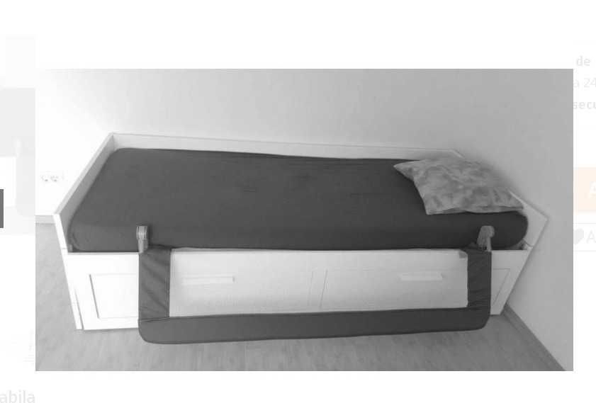 Protectie pat rabatabila pentru somiera adancita 150 cm Olmitos crem
