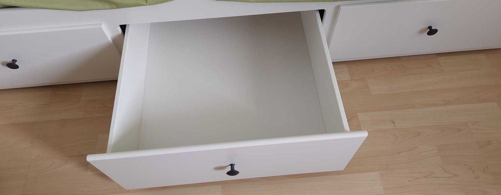 IKEA HEMNES divan alb, 3 sertare + 2 saltele ÅFJÄLL, demontat