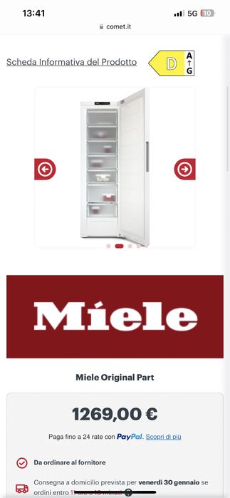 MIELE Congelator NOU