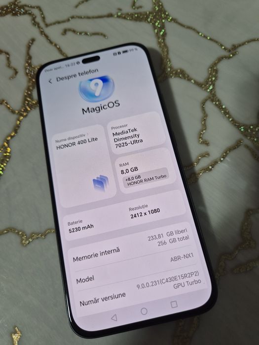 Honor 400 lite 256/8+8 gb ram