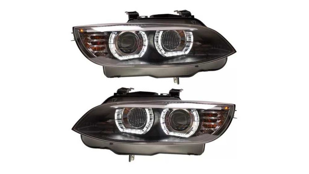 Far faruri BMW E92 E93 NFL Xenon 3D Angel Eyes negru NOU