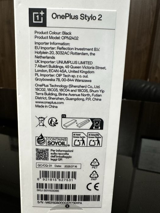 OnePlus Stylo 2 Pencil писалка за таблет OnePlus Pad 1/2/3 OPN2402