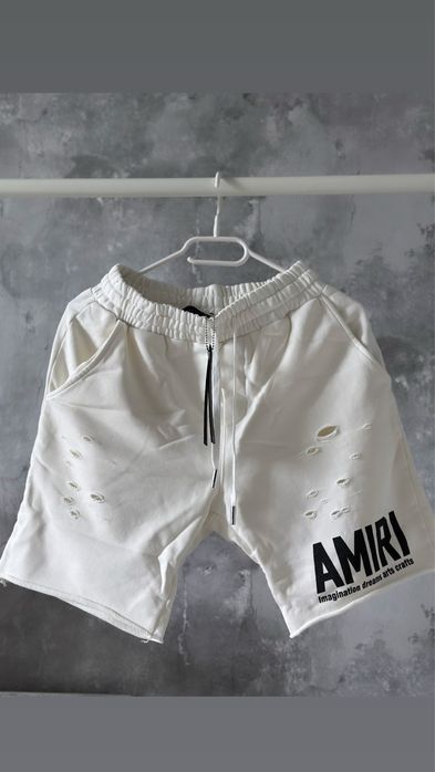 Pantaloni scurti Amiri trapstar essentials off white