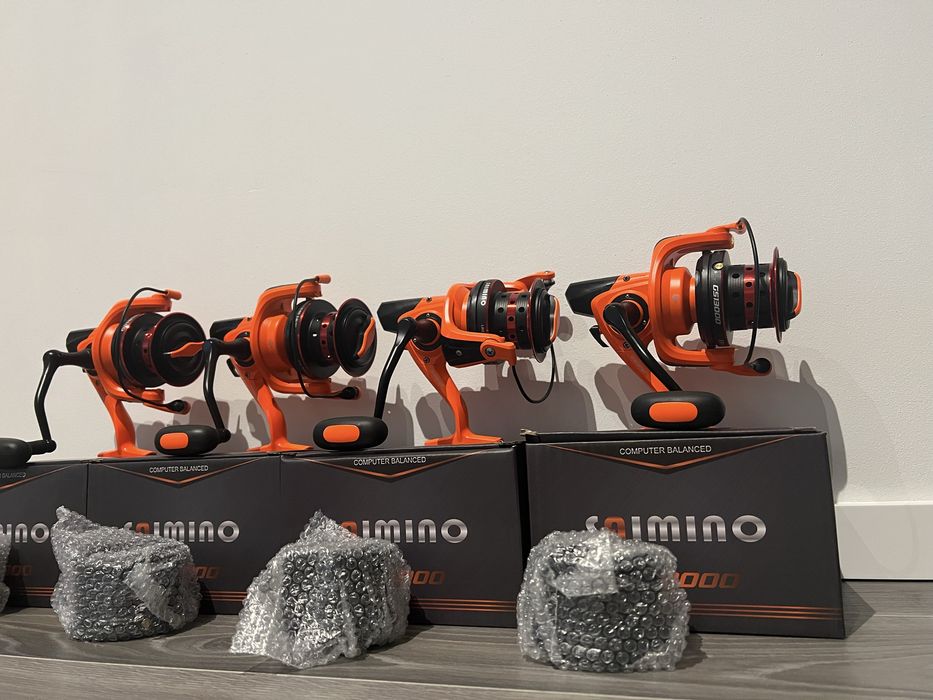 Set 4 Mulinete SAIMINO GS13000 FB 12 + 1 BB Pescuit Crap - Somn