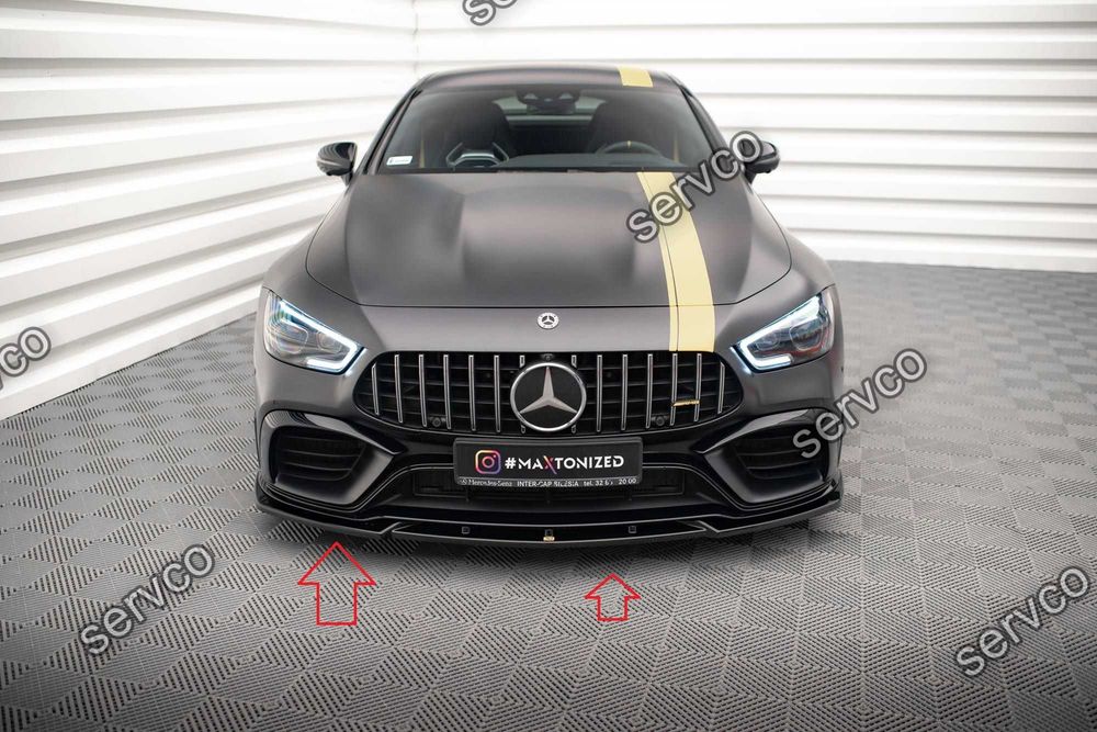 Pachet Set Splitter Exterior Lip Prelungiri Body kit tuning AMG GT 63 S 4 Door-Coupe 2018- v3 - Maxton Design