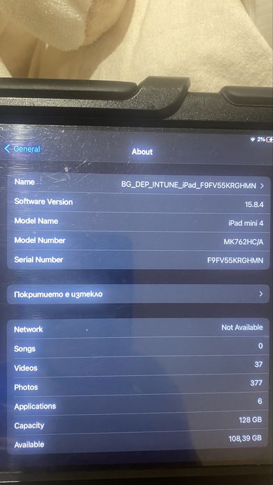 Ipad mini 4 cellular 128gb