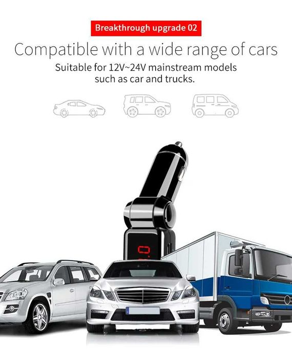 Bluetooth FM трансмитер BC06 - Handsfree , aux , USB