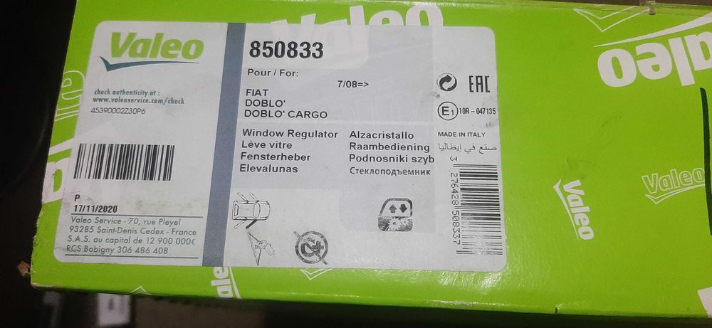 Macara de geam electrica Fiat Doblo