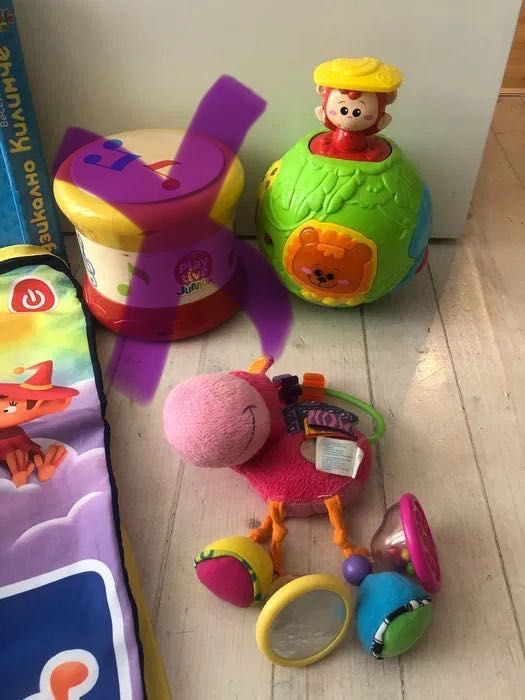 Winfun, Лот играчки, барабанче Лидл, музикално килимче, топка, крава