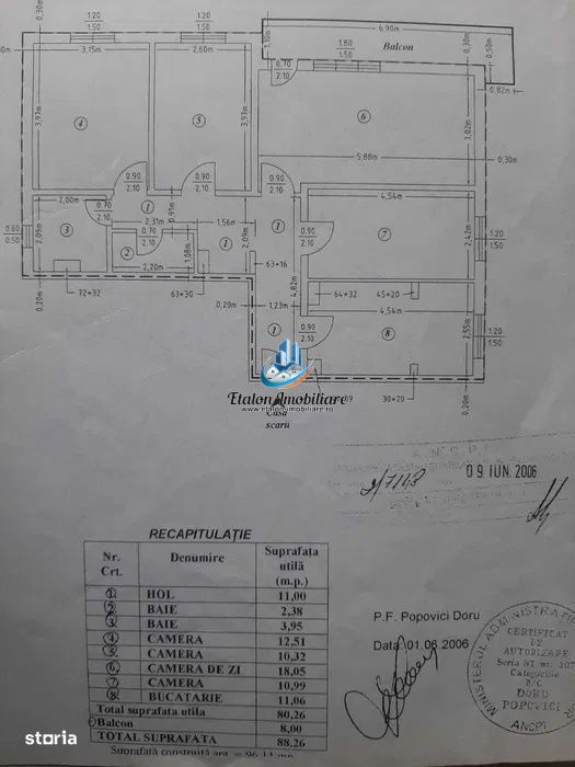 Apartament 4 camere, etaj 2, zona Spital, la A-uri, Piatra Neamt — fotografia 1