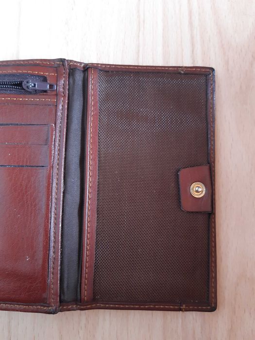 Портфейл, мъжки естествена кожа, цвят-бордо