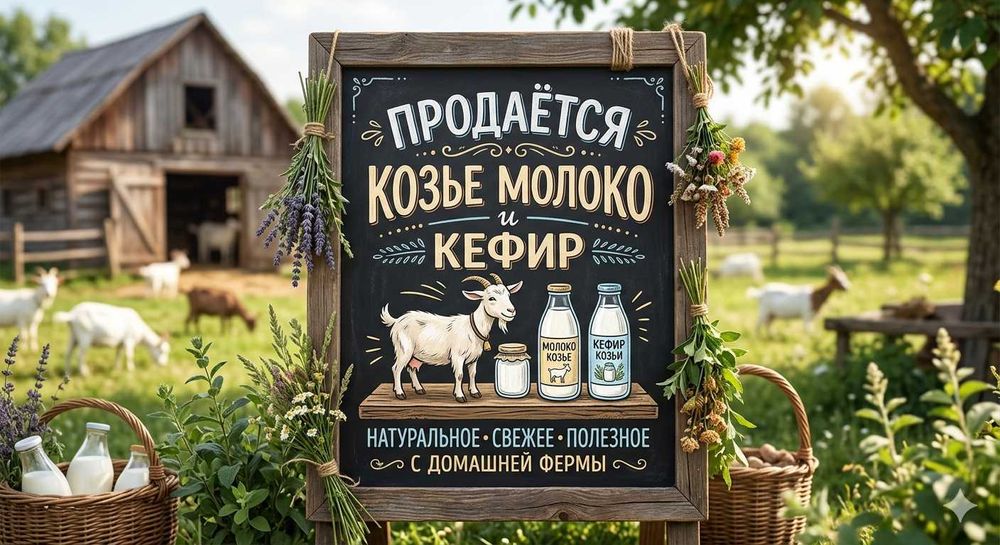 Продаётся козье молоко и кефир