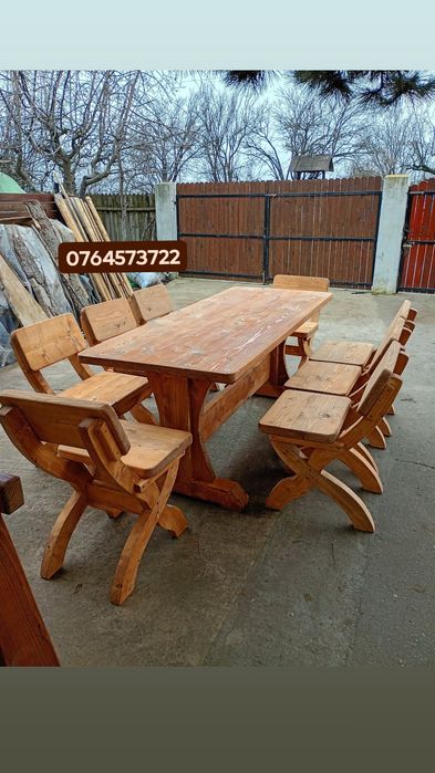 Leagăn și masa lemn masiv