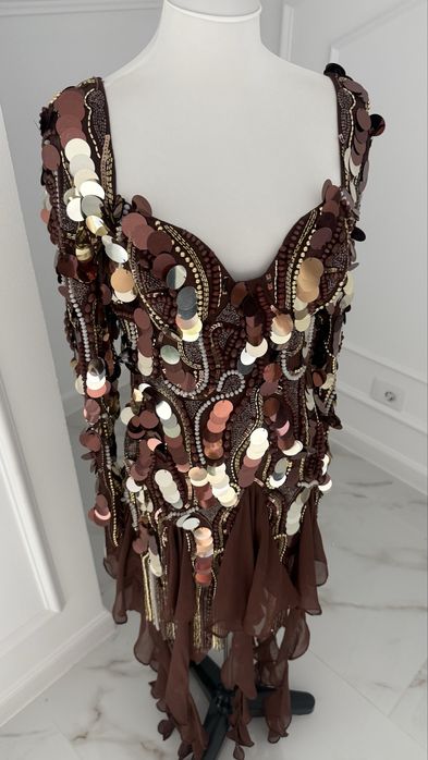 ASOS Rochie de ocazie cu paiete si aplicatii 3D Marimea 38 Noua