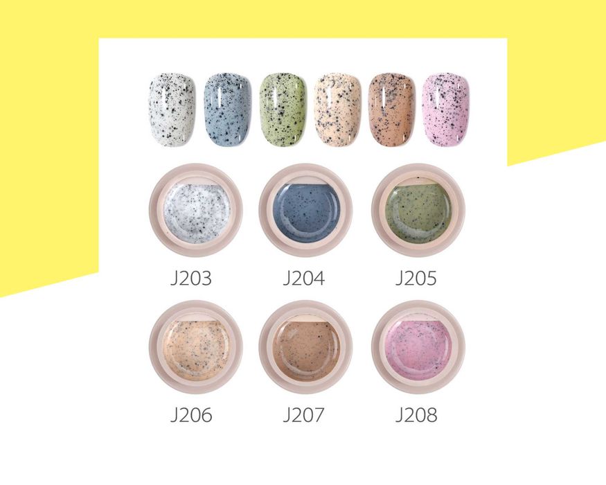 UV/LED Гел боя серия "Черни камъчета" GDCOCO, гел лак