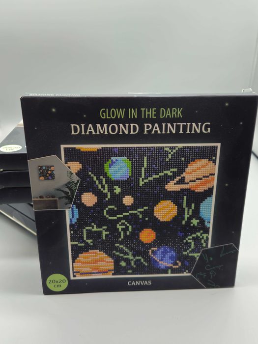 Diamond Painting  диамантен гоблен на платно 20x20 см (Космос/Планети)