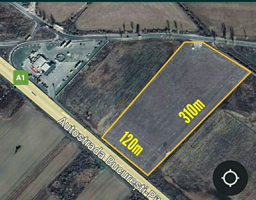 Teren industrial 32600mp km 49, benzinaria OMV,  Autostrada A1