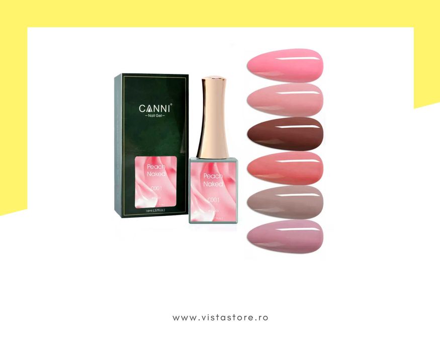 Професионален UV/LED гел лак серия "Праскова" Canni - 16 мл.