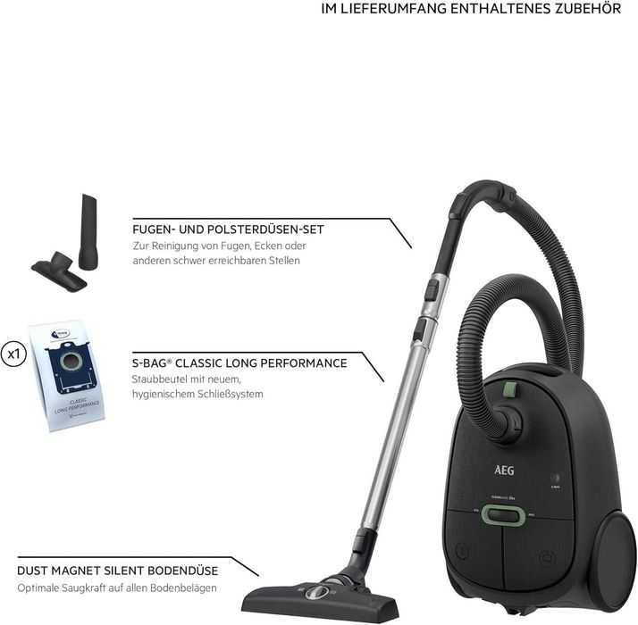 Aspirator AEG Clean 6000 cu sac, 850 W, AB61C1OKO