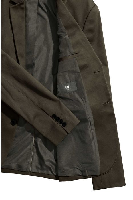 costum H&M mar. 50/52 verde inchis nou, cu eticheta, talie=90/100 cm.