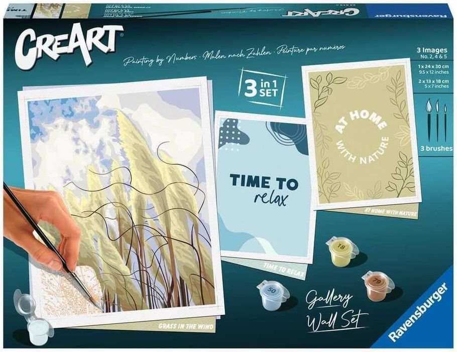 Картина за рисуване по номера Ravensburger CreArt оцветяване с бои 7 вида