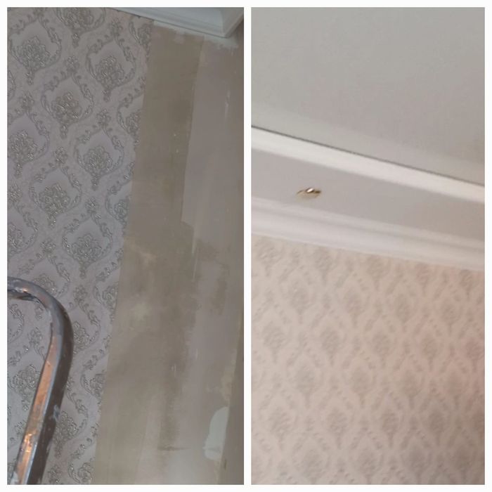 Клею обои ремонт