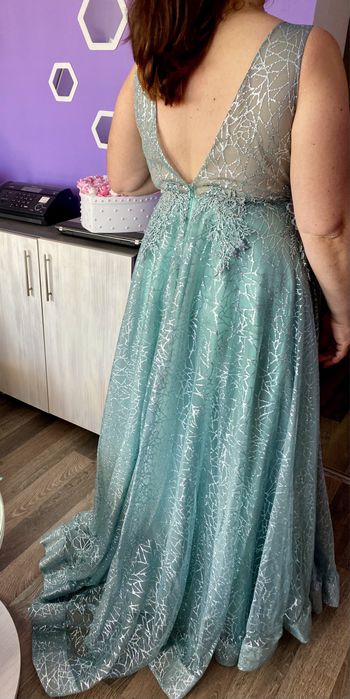 Официална дълга рокля, голям размер XL