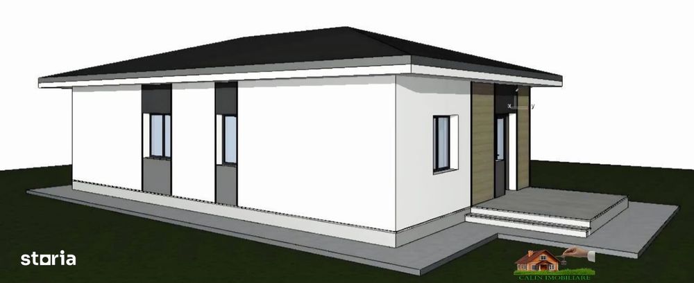 Case individuale Plan Parter 3 camere 76mp Teren 300 mp Lunca Cetățuii