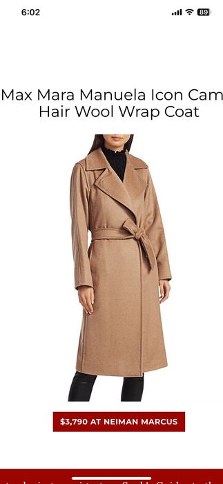 Палто MAX MARA  Manuela 100% camel wool!