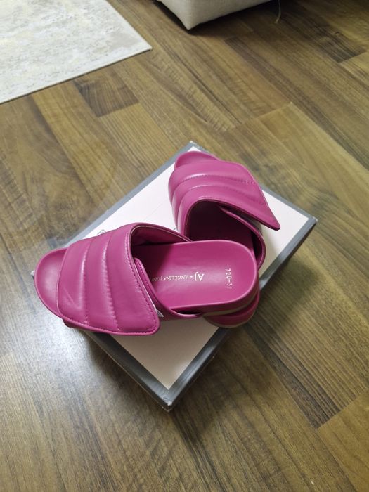 Papuci roz 37 piele naturala