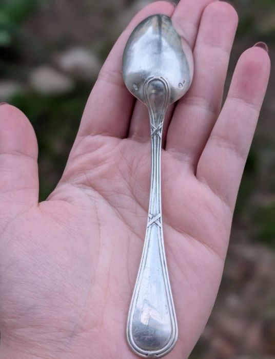 Veche lingurita argint 800, cutie originala, Germania