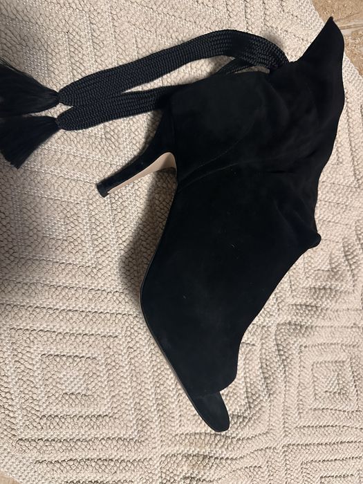 Botine de vara negre din piele