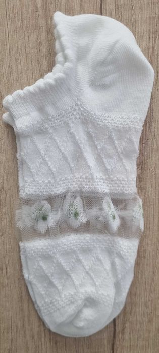 4 бр. нежни прозрачни чорапки с цветя, one size