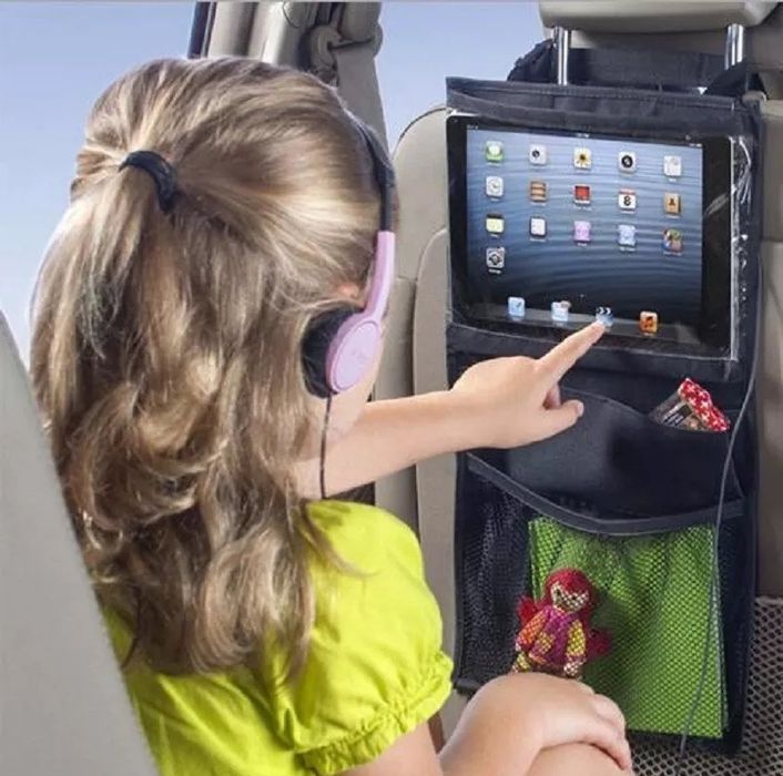 Husa Protectie Pentru Scaun Auto Copii Cu Buzunar Tableta