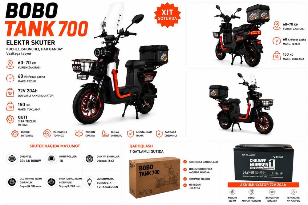 Bobo Tank 700-Bobo Motors skuter