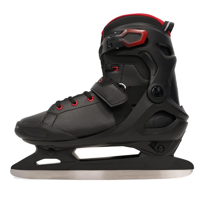 Patine gheață Fit 500 Negru-Roșu Bărbați - produs resigilat Decathlon
