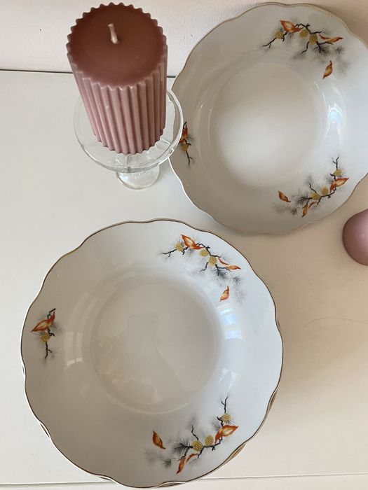 6 броя порцеланови чинии - дълбоки, нови