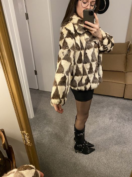 Палто естествен косъм