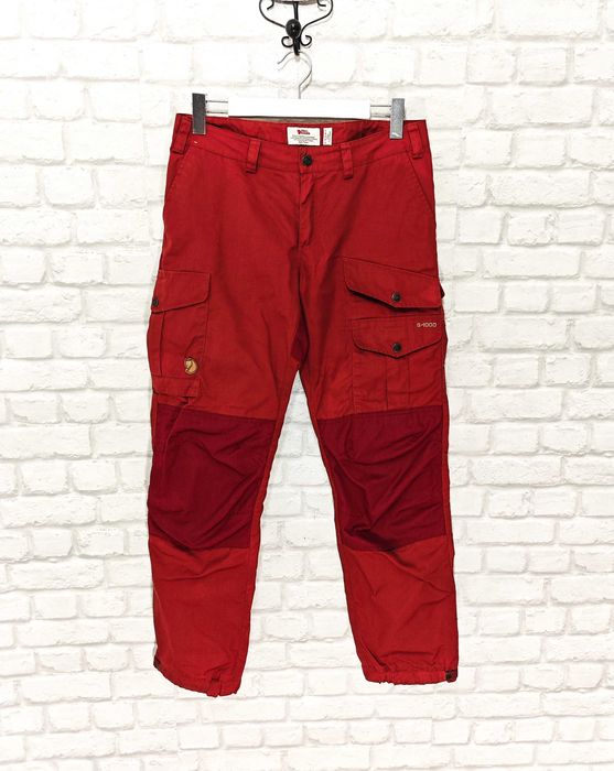 FJALLRAVEN G 1000 Дамски карго червен туристически панталон размер 40